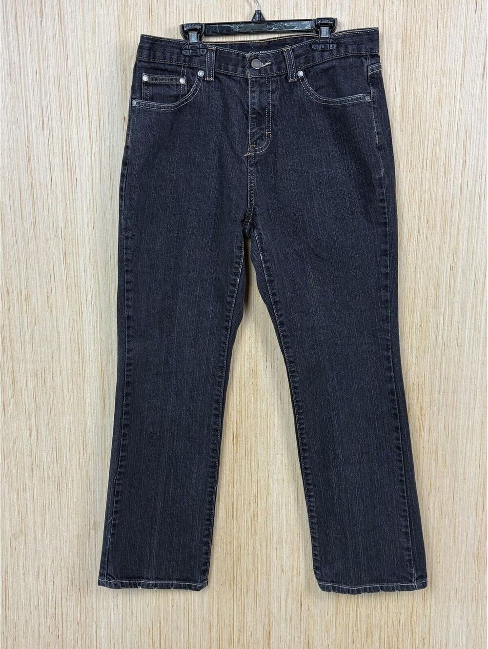 Calvin Klein Jeans Jeans Womens 10 Gray Charcoal Bootcut Mid Rise Stretch Denim